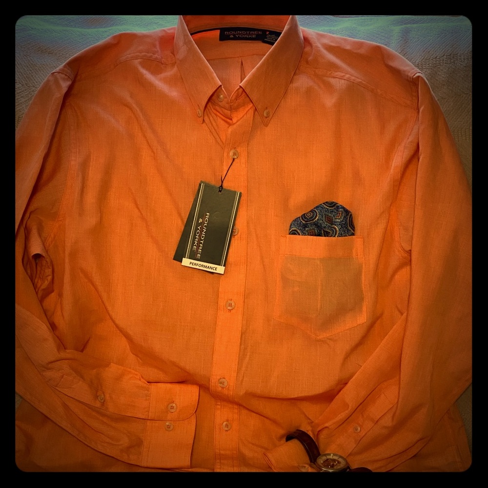 Orange Round Tree and Yorke button down